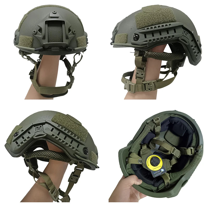 Kevlar Tactical Ballistic Helmet ACH High Cut Helmet NIJ IIIA Fast Wendy's Suspension Pad Safety Protective Bulletproof Helmet